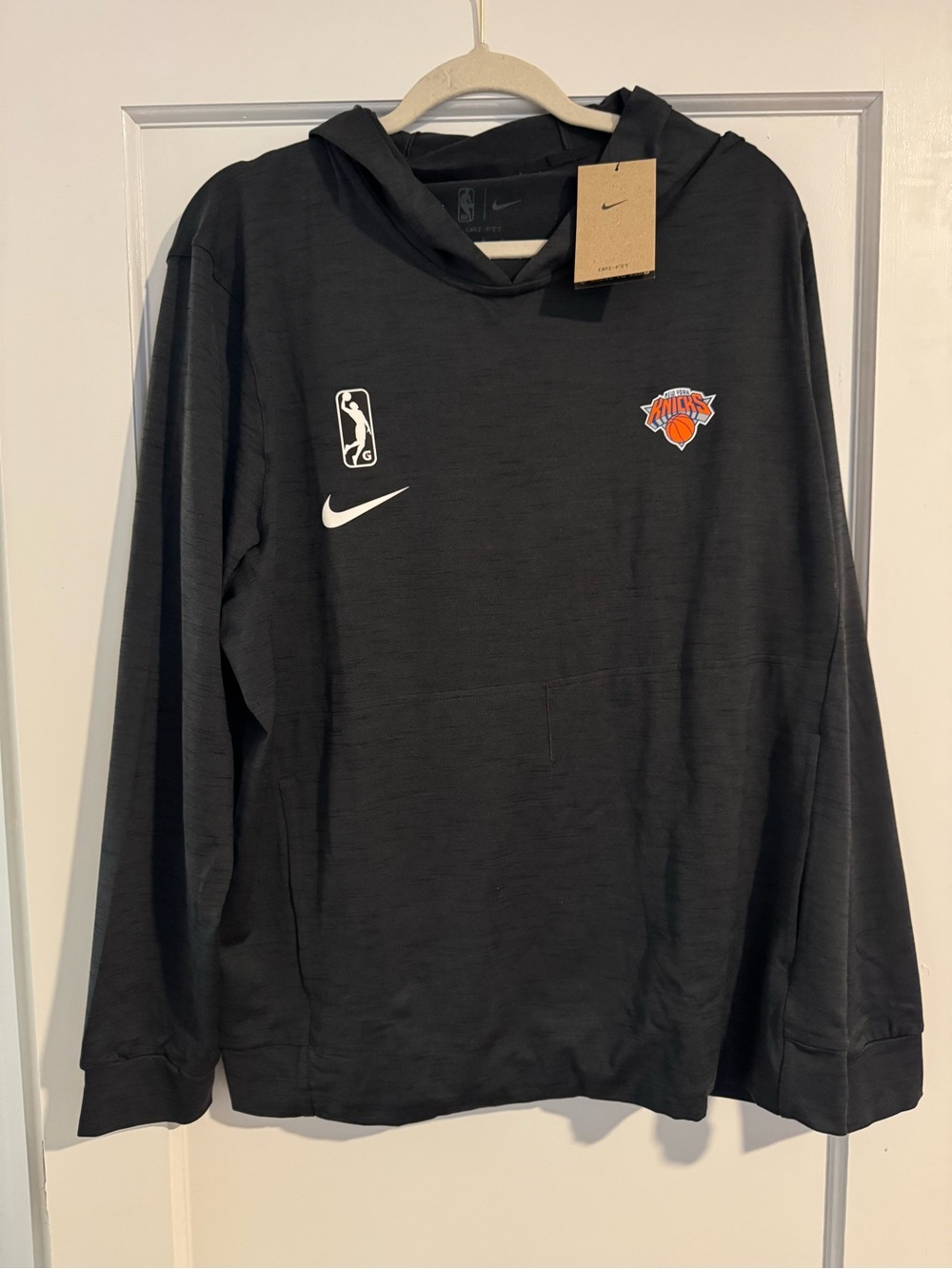 Nike Black Crewneck Hoodie with New York Knicks Logo